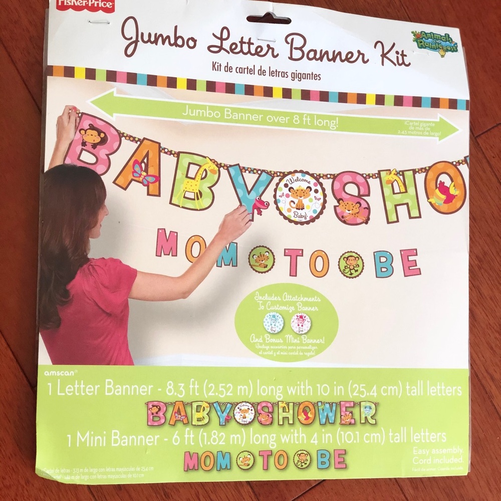 Baby shower Banner multicolour